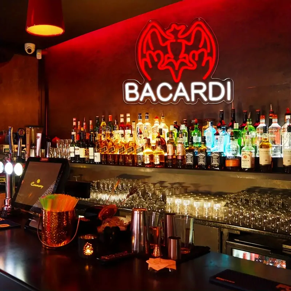 ネオンサイン 店舗ディスプレイ BACARDI リキュール LED看板 ネオンサイン 店舗ディスプレイ BACARDI リキュール LED看板