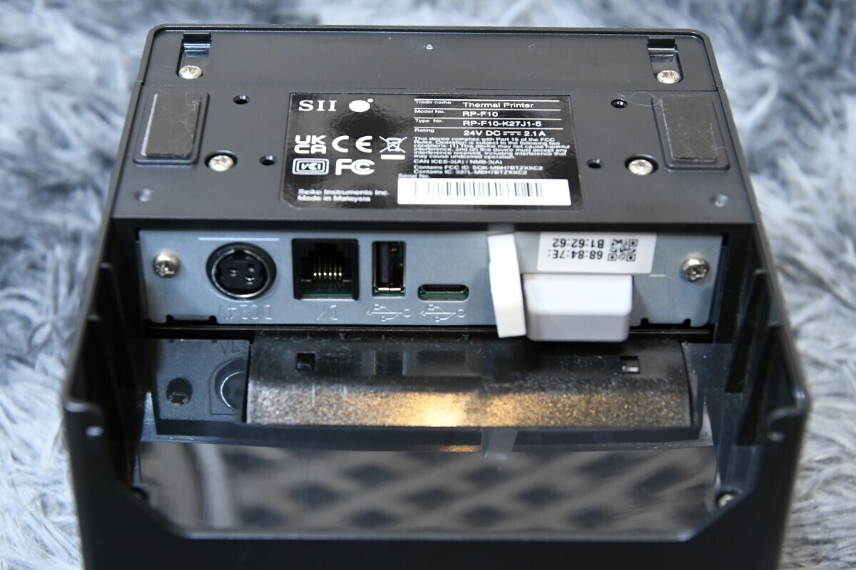 PL4CK155J SII RP-F10 サーマルプリンター Bluetooth キャッシュドロアー CD-A3336B レジスター セット レジ 店舗什器 通電確認済_画像7
