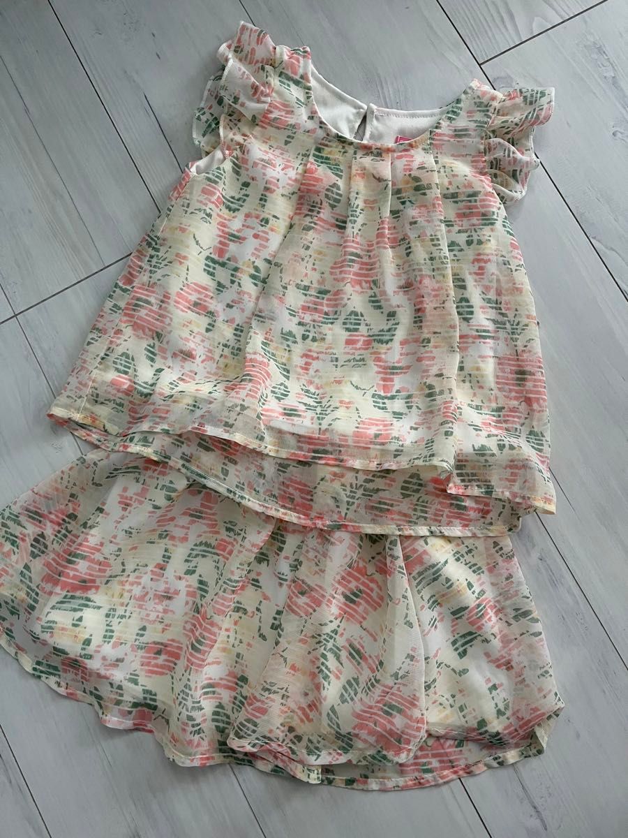 シフォン花柄セットアップ