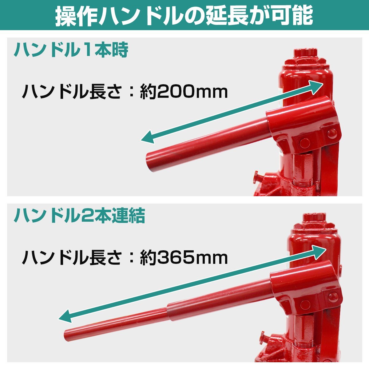 油圧式 ダルマジャッキ 最大荷重 10t 10トン ガレージジャッキ 油圧ジャッキ スタンドジャッキ 油圧ボルトジャッキ 工具 ツール タイヤ交換の画像4