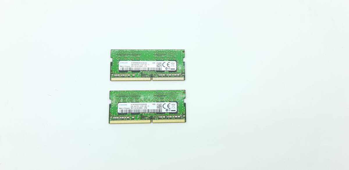 ノートPC用メモリ SAMSUNG PC4-2133P DDR4 8GB×2枚 合計16GB 動作品の画像1