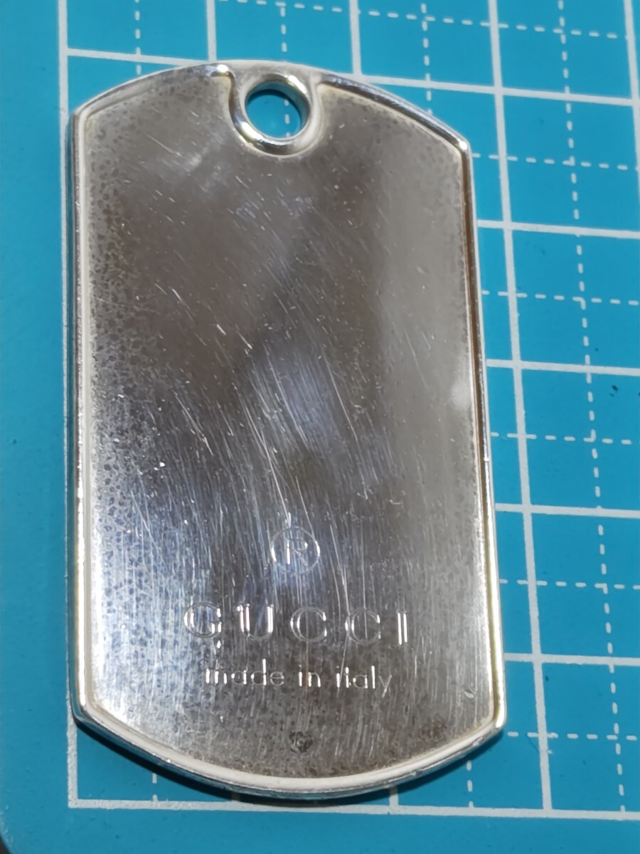 1 jpy start [ present condition goods ]GUCCI Gucci plate pendant top Ag925 stamp 