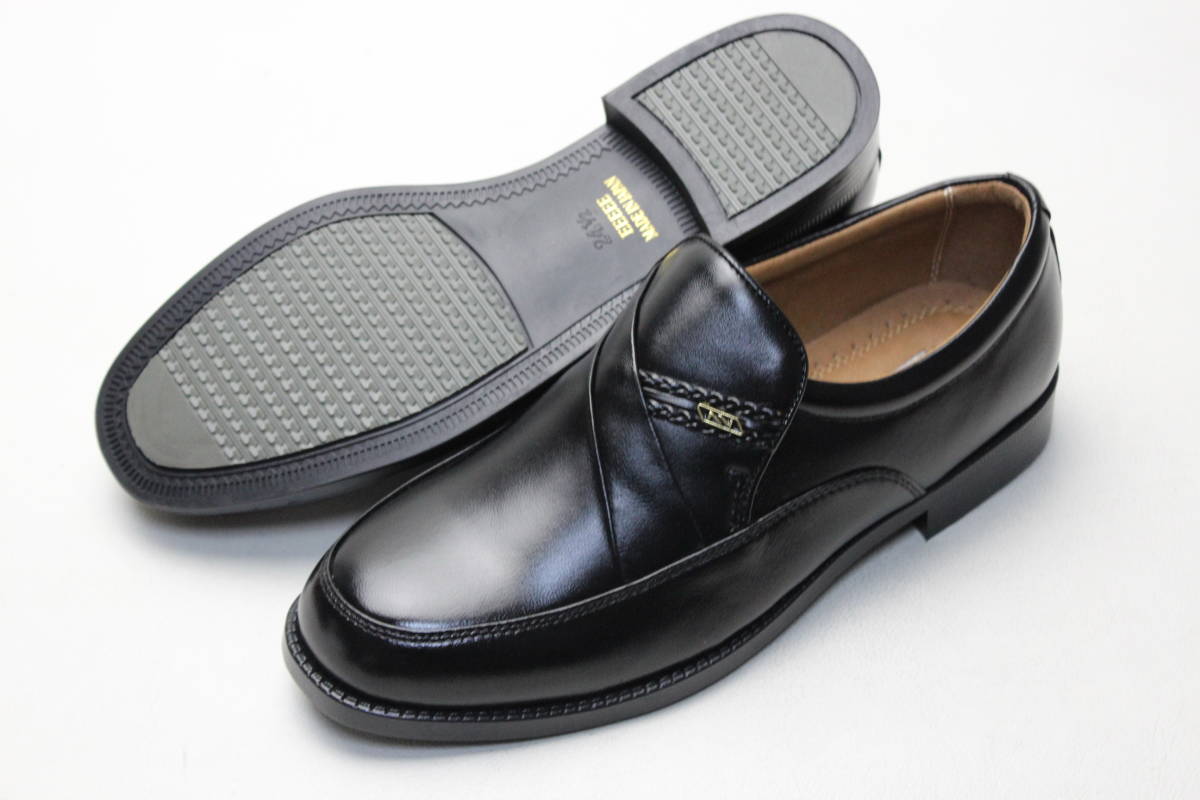  new goods!HAROWAY original leather slip-on shoes business shoes (24.5cm5E)/011