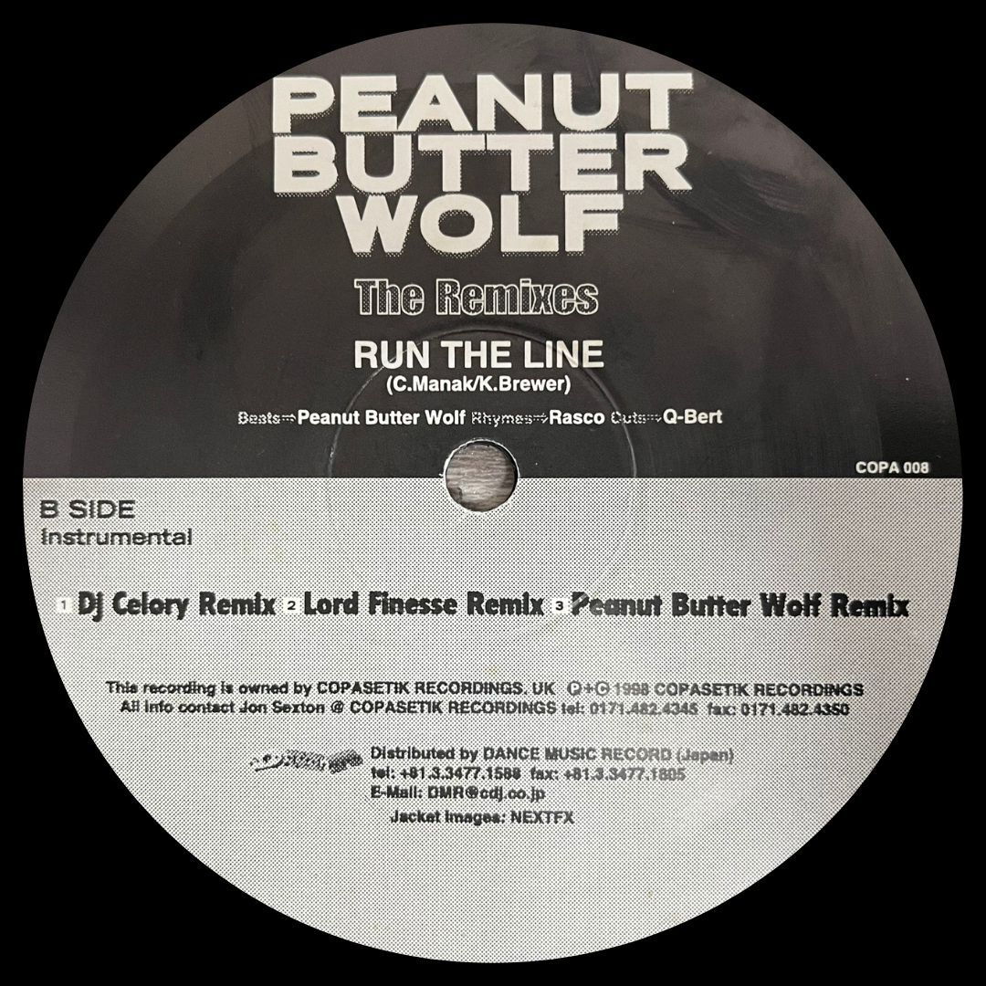 Peanut Butter Wolf - Run The Line (The Remixes) 激レア 12inch DJ CELORY LORD FINESS アングラ_画像4