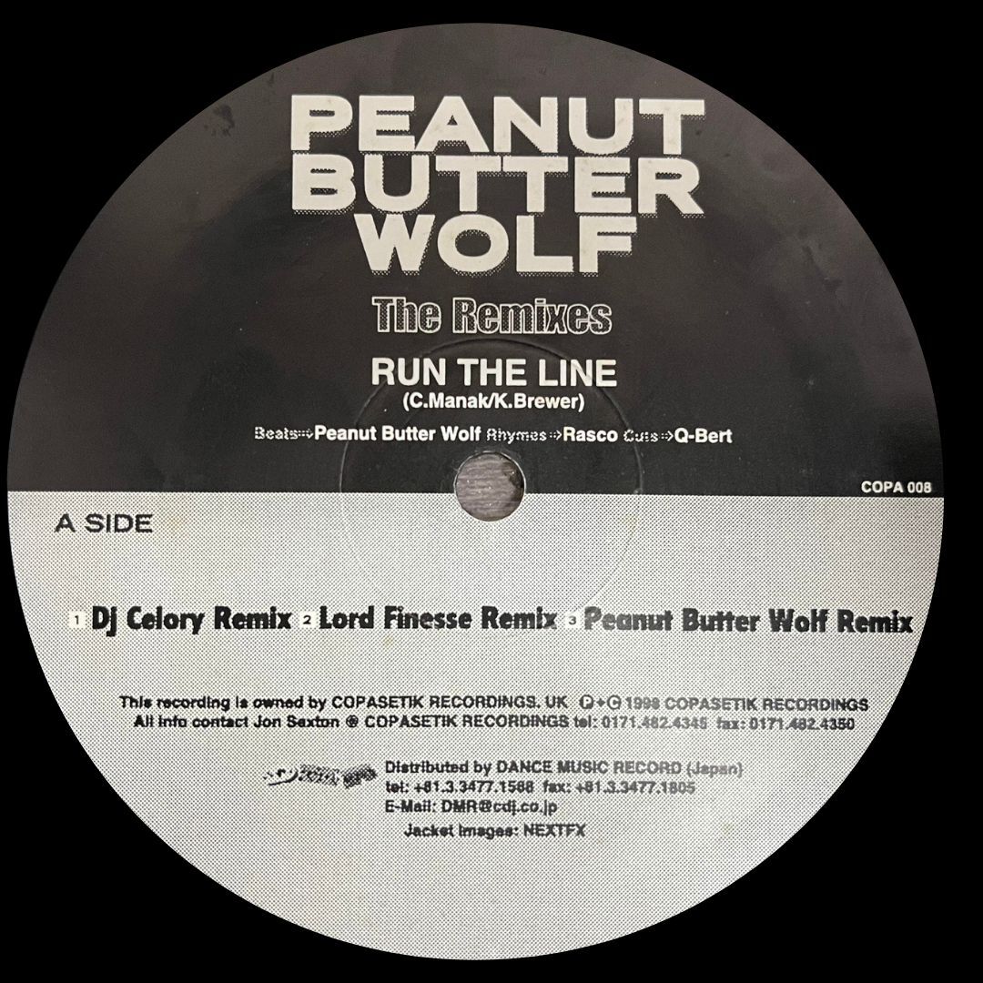 Peanut Butter Wolf - Run The Line (The Remixes) 激レア 12inch DJ CELORY LORD FINESS アングラの画像3