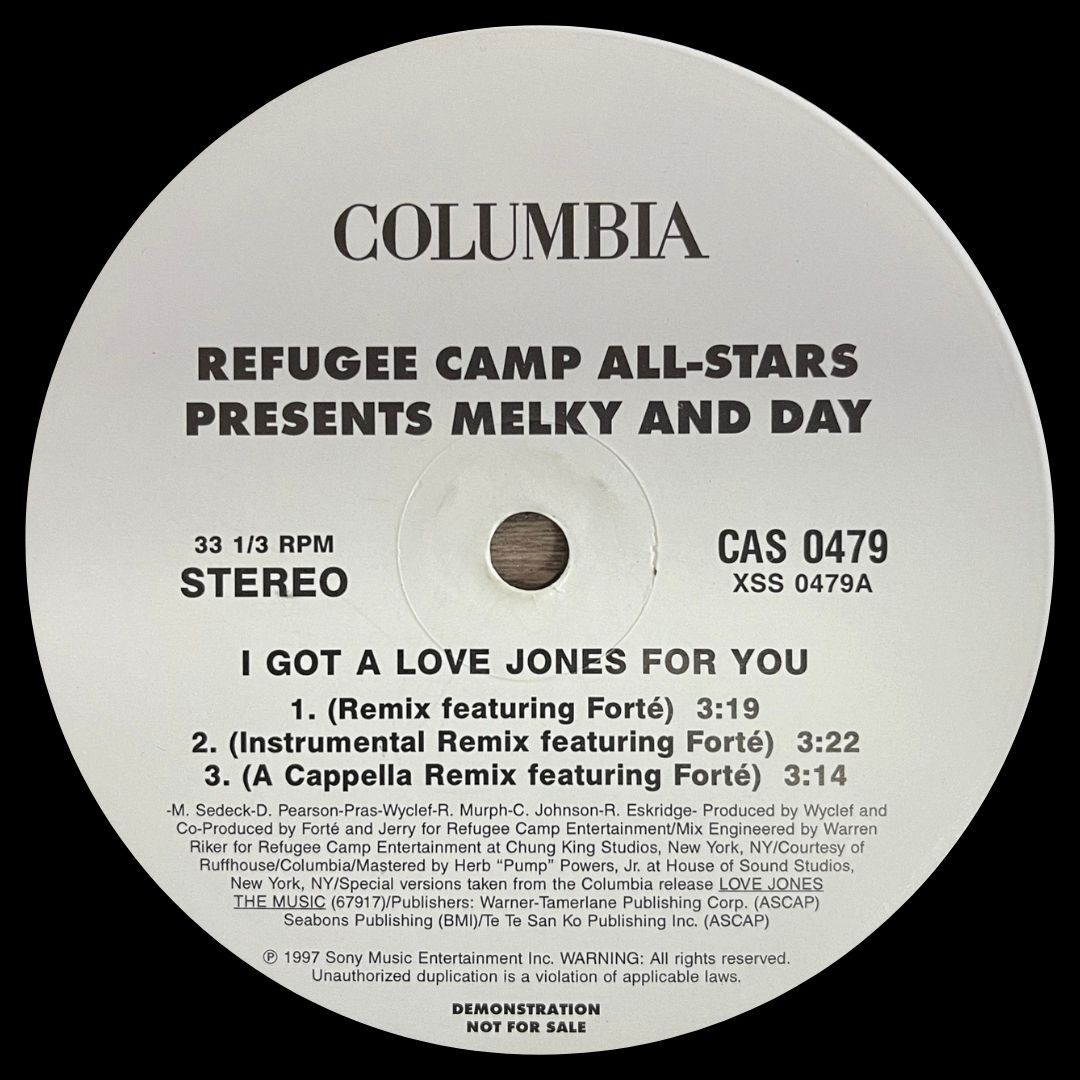 Refugee Camp All Stars Presents Melky And Day - I Got A Love Jones (Remixes) / 12inch promo レアの画像1