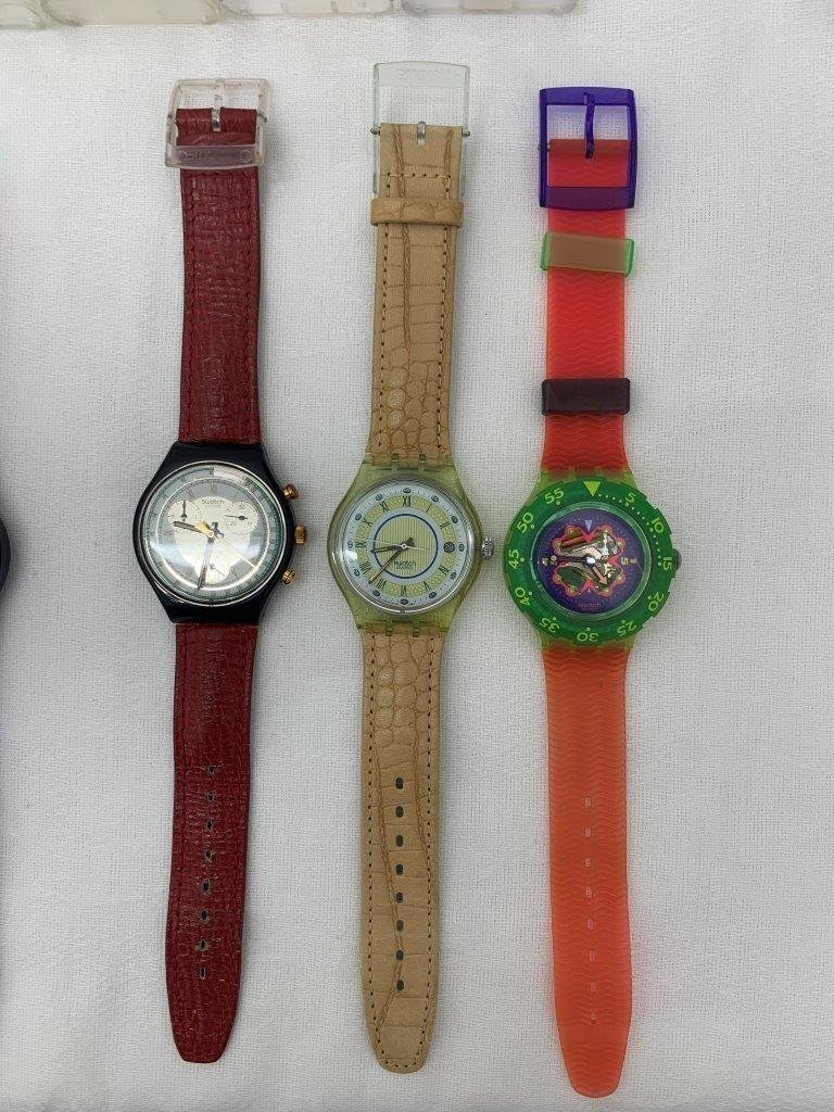 aei3321-27【中古・動作未確認】Swatch スウォッチ SWISS まとめ14点セット メンズ レディース レトロ ヴィンテージ 腕時計_画像5