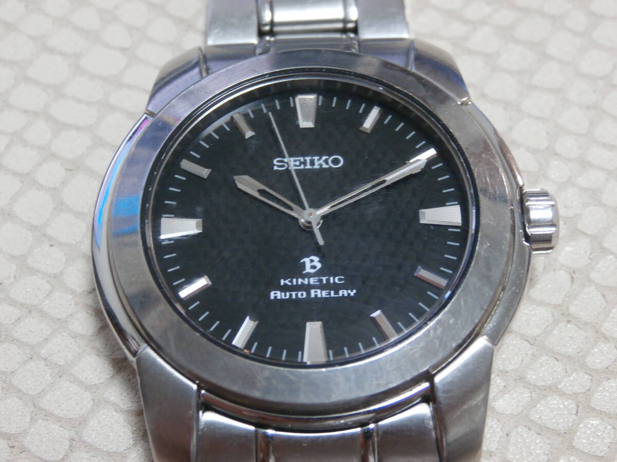 SEIKO セイコー 5J21-0AB0 自動巻き発電式 腕時計 ブライツ キネティック オートリレー チタン 純正ベルト 二次電池交換済みの画像2
