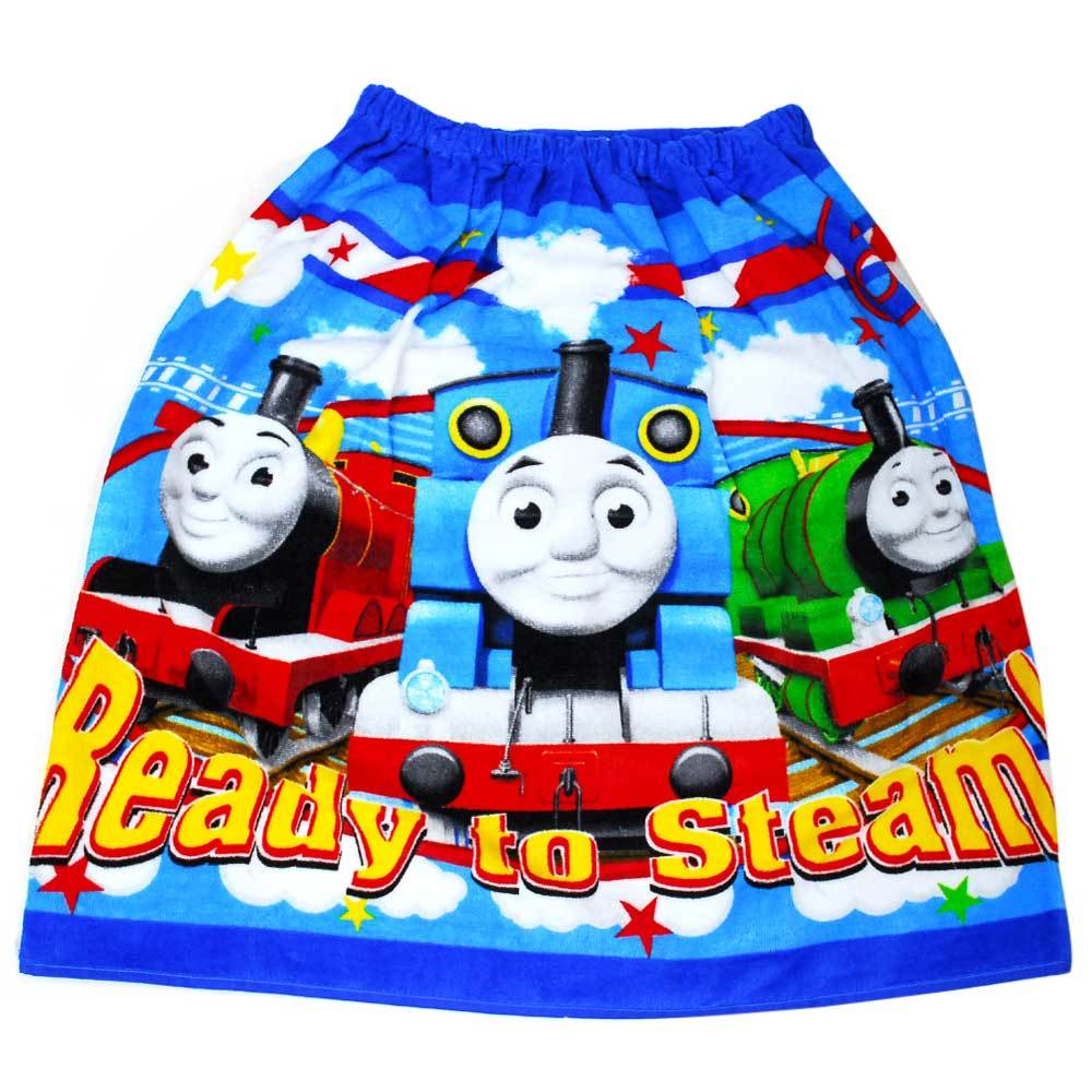  postage Y198 new goods 60cm height to coil towel circle . Thomas the Tank Engine steam way bath towel wrap towel pool swimming poncho put on change 