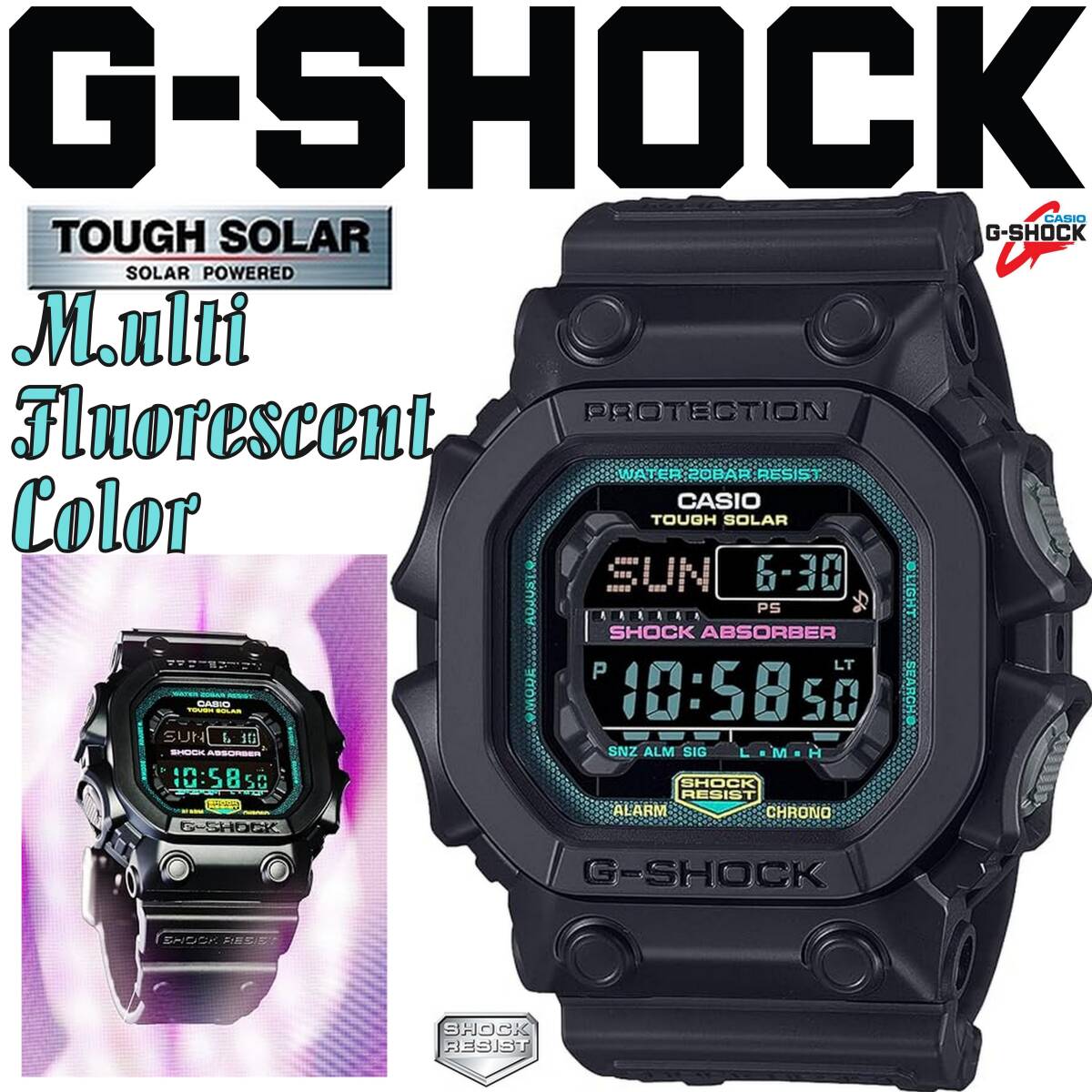 新品未使用 国内正規 カシオ CASIO Ｇ‐SHOCK GX-56MF-1JF Multi Fluorescent color ビッグケース タフソーラー 耐衝撃構造 防塵・防泥構造_画像1