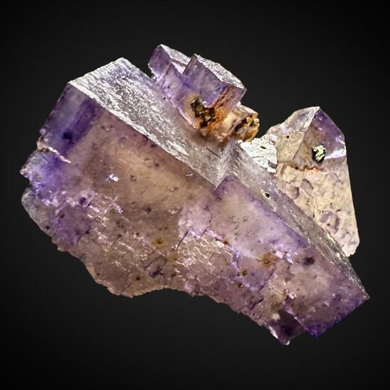 外国産鉱物標本 米国産 フローライト(蛍石)/キャルコパイライト(黄銅鉱)の画像2