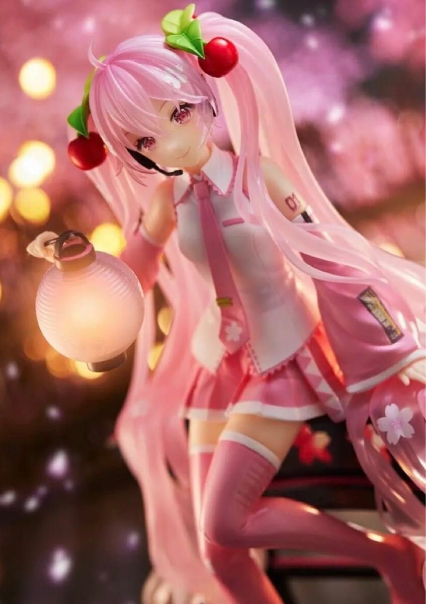 桜ミク フィギュア ４体セット AMP 桜 提灯 ver. 光る SAKURA MIKU 新品 未開封 さくらみく 初音ミク ミク