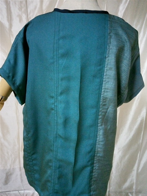 チュニック 半袖 2Lサイズ シルク 中古品 着物 リメイク パッチワークの画像4