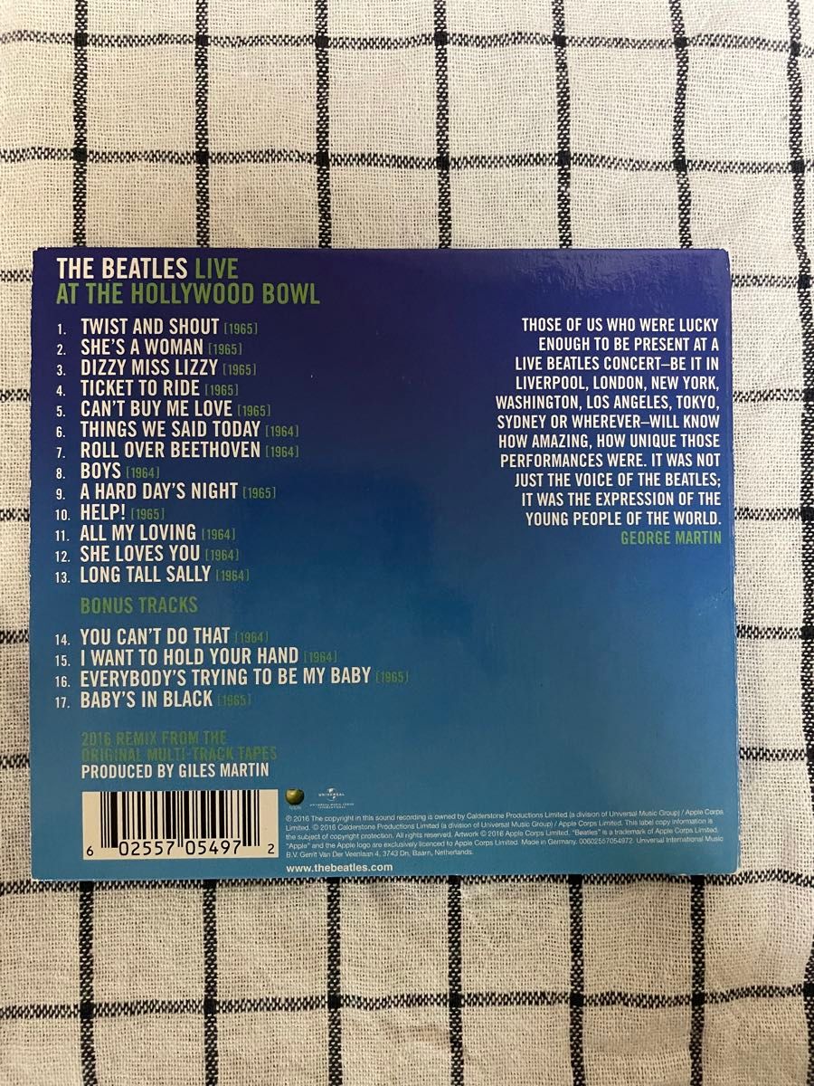 BEATLES LIVE AT THE HOLLYWOOD BOWL cd