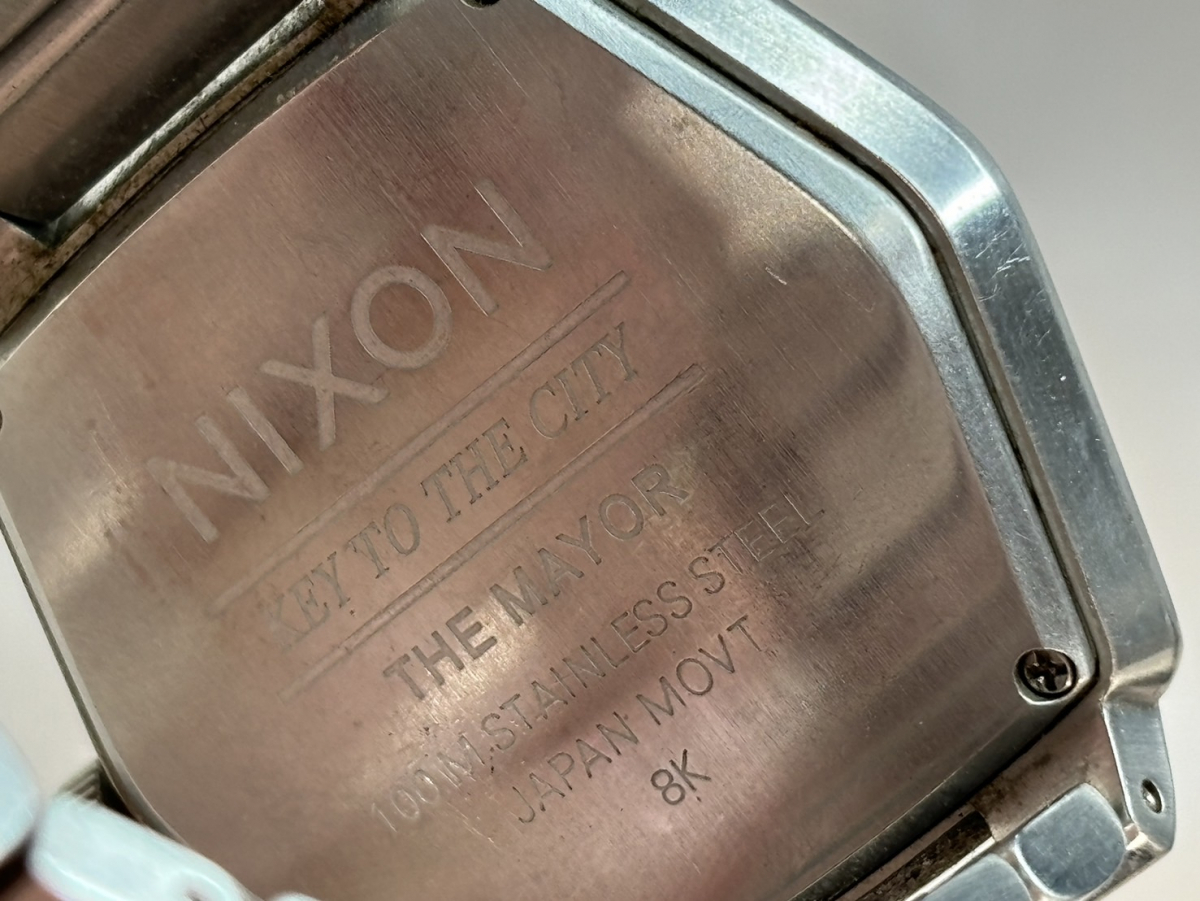 10374-8-SJ22- NIXON ニクソン - THE MAYOR - アナログ クォーツ 3針 通電未確認の画像6