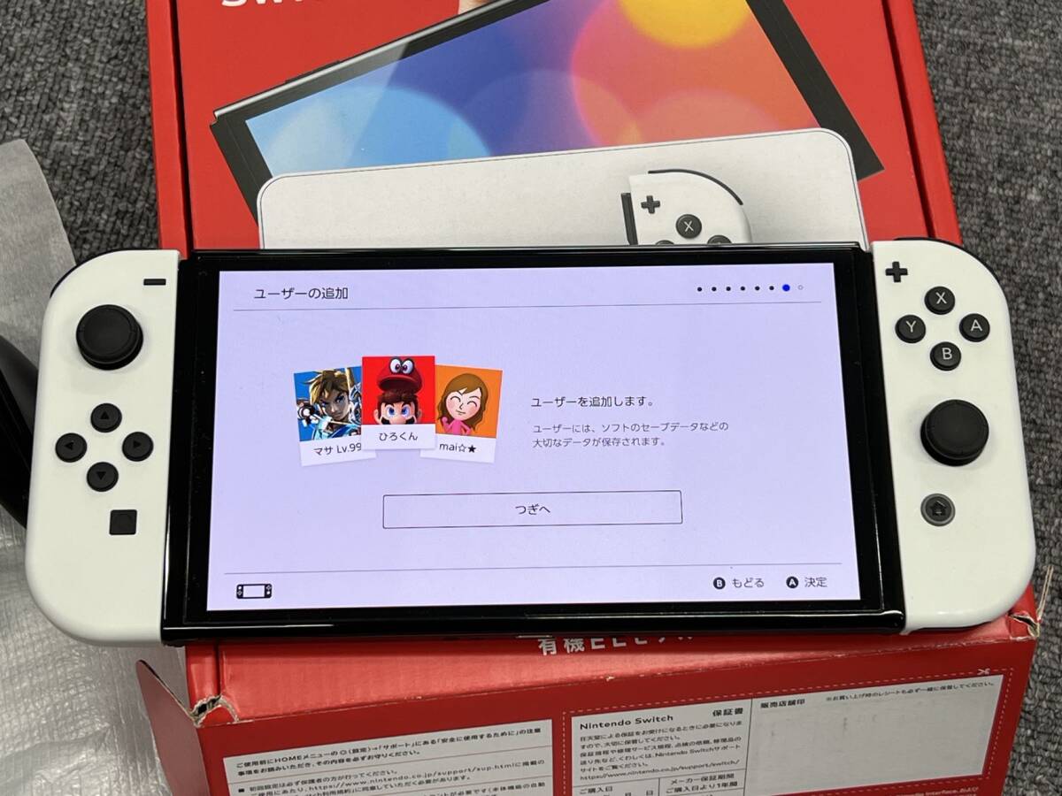 美品 ニンテンドースイッチ Nintendo Switch 有機ELモデル ホワイト HEG-S-KAAAA 動作確認済 の画像3