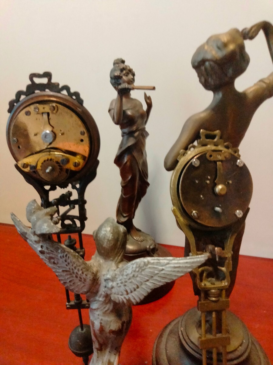 ユンハンス 女神像置時計等ジャンク品３台まとめて_画像5