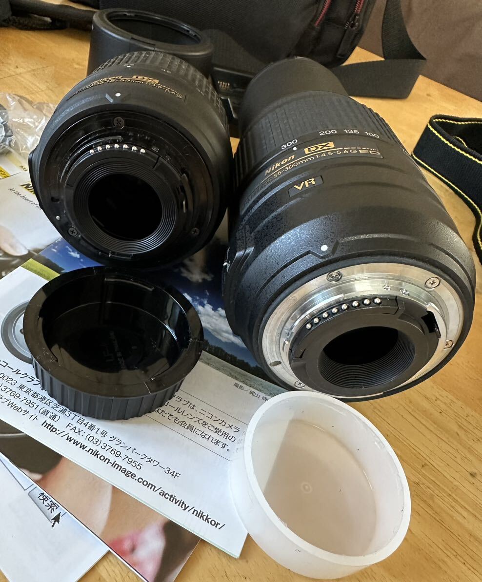 【送料無料】Nikon デジタル一眼レフカメラ D5100 DX VR AF-S NIKKOR 18-55mm 3.5-5.6G/55-300mm 4.5-5.6GED ケース付きの画像5