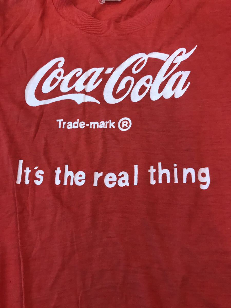 コカコーラ　Coca Cola 半袖Tシャツ 70'sビンテージ　Sサイズ縮み_画像3