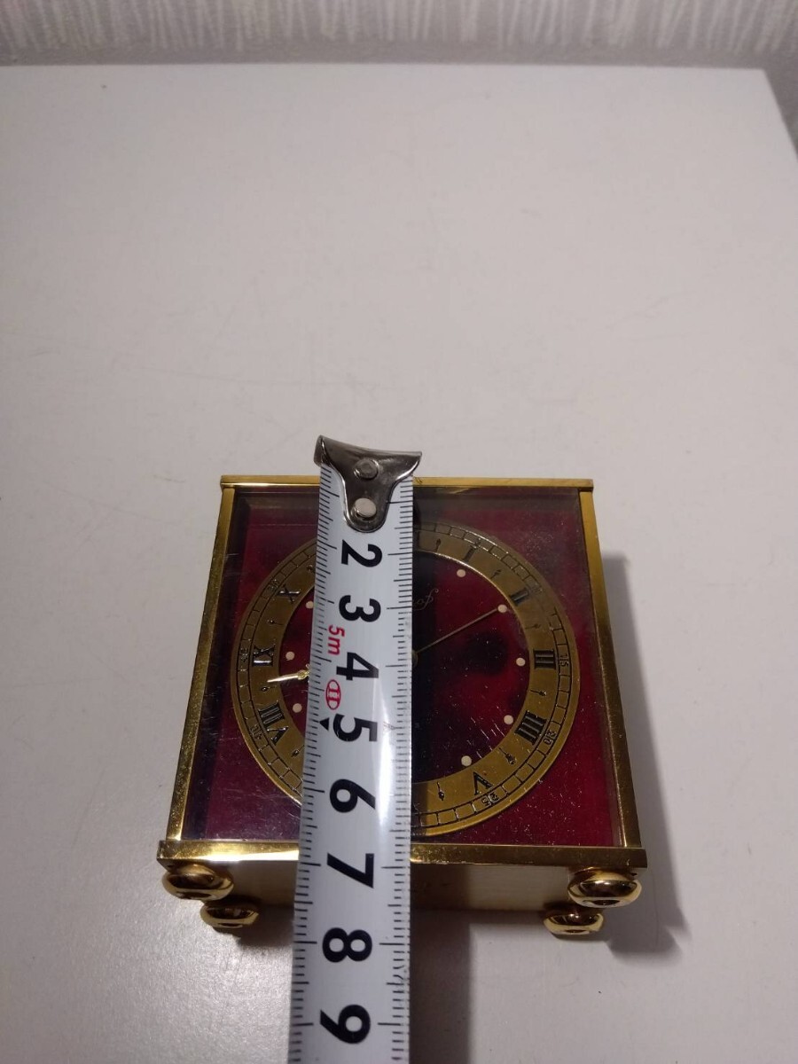 【F453】 Jmhop 置時計 アンティーク時計 スイス製 ゴールドカラーの画像6