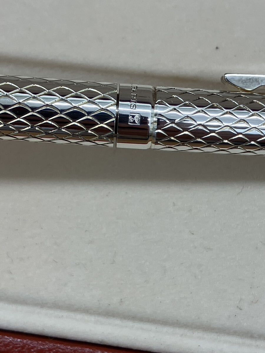 [c457] S.T,Dupont Dupont серебряный отделка Sune -k кручение тип письменные принадлежности шариковая ручка 