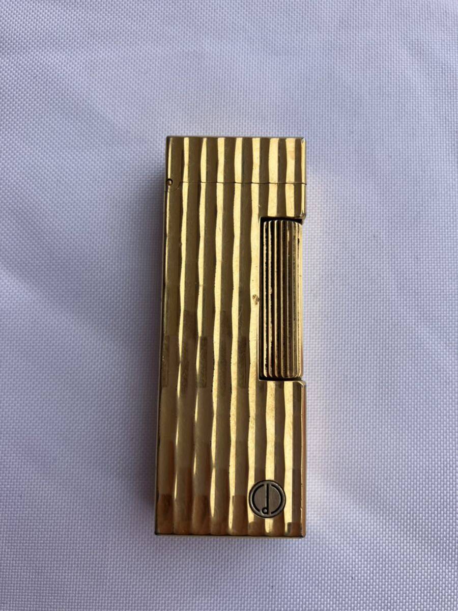 [. товар регулировка ] 1 иен ~dunhill Dunhill Gold цвет вспышка проверка Gold газовая зажигалка курение . товары для курения ролик ролик тип зажигалка 