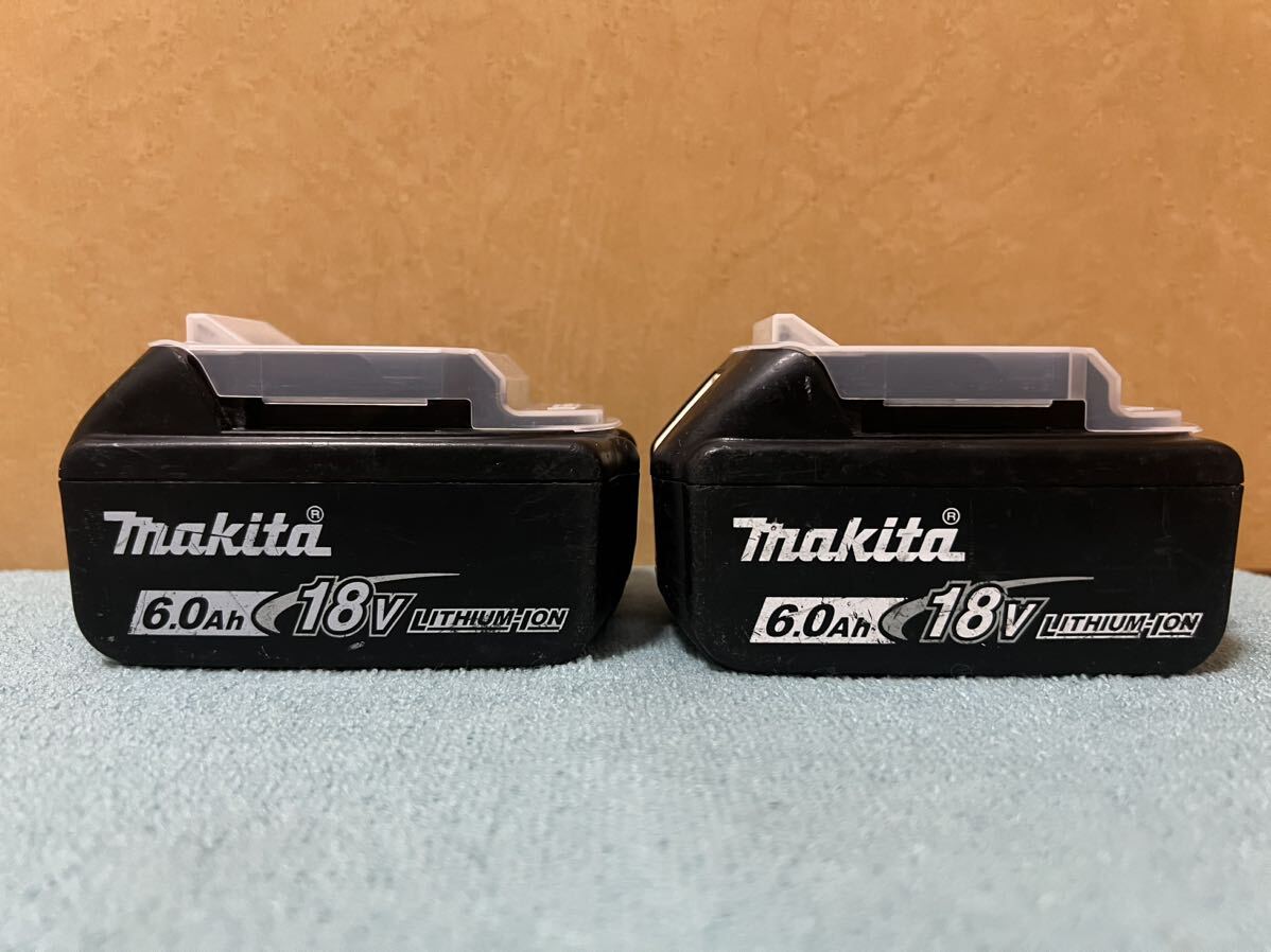 マキタ Makita 純正 2個 Li-ion バッテリー BL1860B 6.0Ah 18V 雪マーク マキタバッテリーマキタインパクトドライバー 動作品 美品の画像4