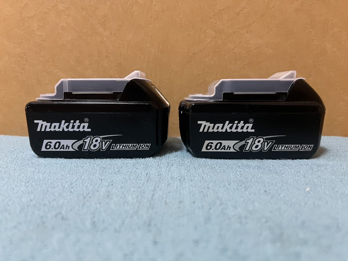 マキタ Makita 純正 2個 Li-ion バッテリー BL1860B 6.0Ah 18V 雪マーク マキタバッテリーマキタインパクトドライバー 動作品 美品:の画像2