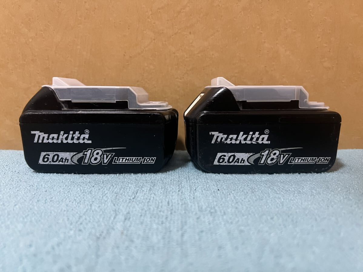 マキタ Makita 純正 2個 Li-ion バッテリー BL1860B 6.0Ah 18V マキタバッテリーマキタインパクトドライバー 動作品 美品’の画像4