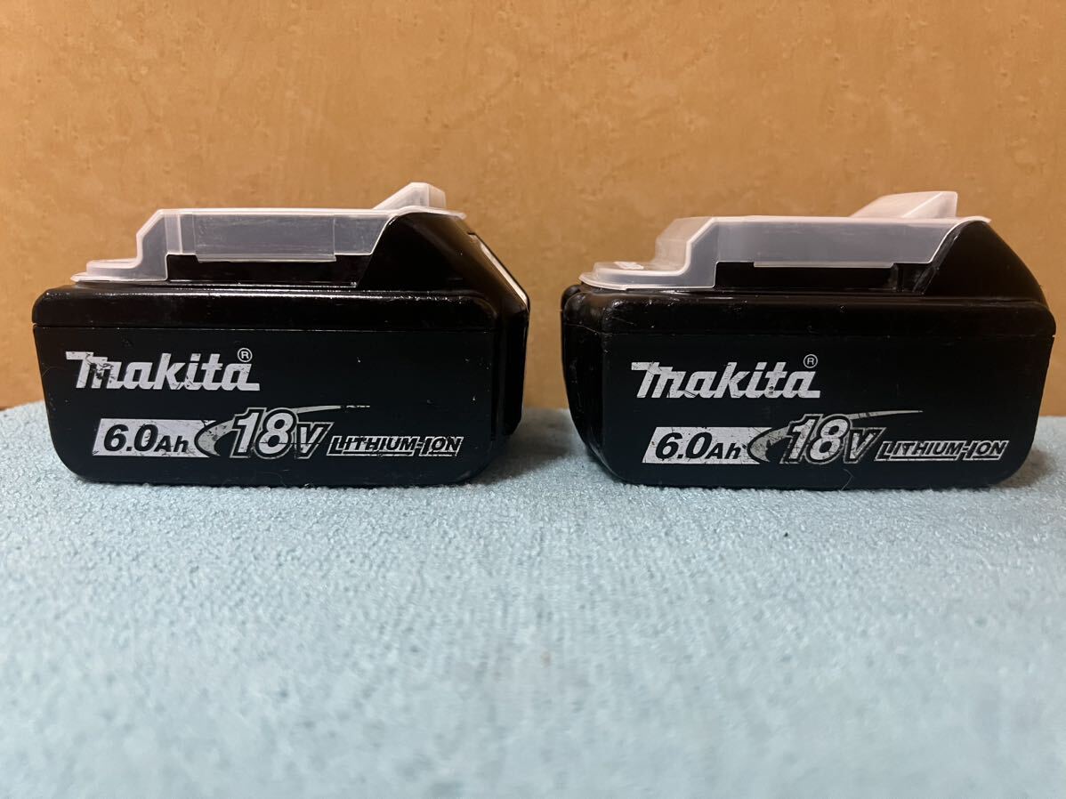 マキタ Makita 純正 2個 Li-ion バッテリー BL1860B 6.0Ah 18V マキタバッテリーマキタインパクトドライバー 動作品 美品”の画像2