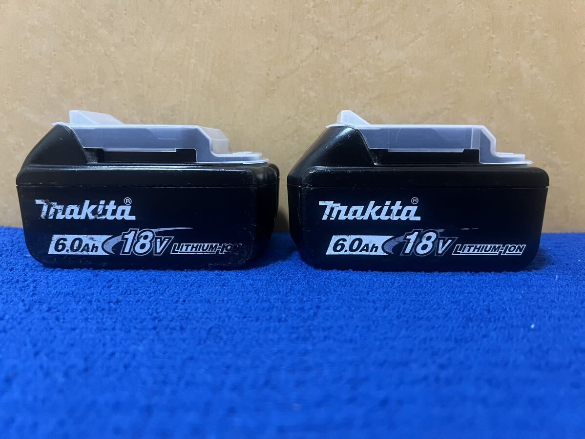 マキタ Makita 純正 2個 Li-ion バッテリー BL1860B 6.0Ah 18V マキタバッテリーマキタインパクトドライバー 動作品 美品. の画像2