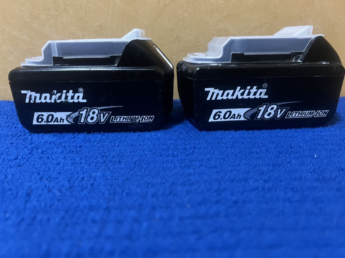 マキタ Makita 純正 2個 Li-ion バッテリー BL1860B 6.0Ah 18V マキタバッテリーマキタインパクトドライバー 動作品 美品. の画像4