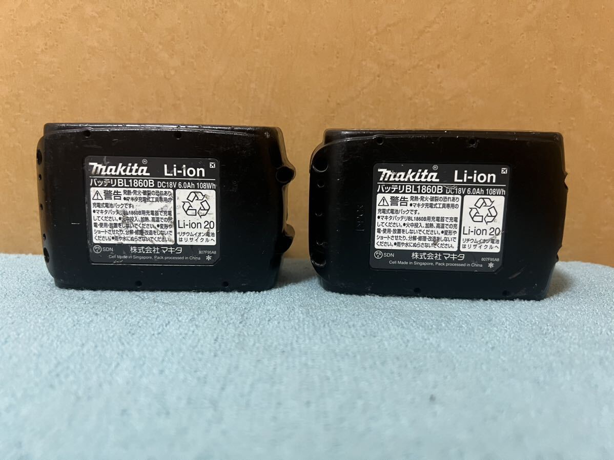  Makita Makita original 2 piece Li-ion battery BL1860B 6.0Ah 18V Makita battery Makita impact driver operation goods beautiful goods.