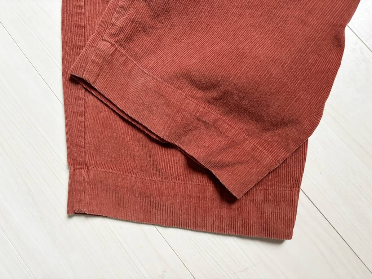 美品 GREI グレイ OVATE BAGGY PANTS CORDUROY パンツ コーデュロイ ワイド バギー タック 2 ブラウン系 茶系 USA製 △4_画像6