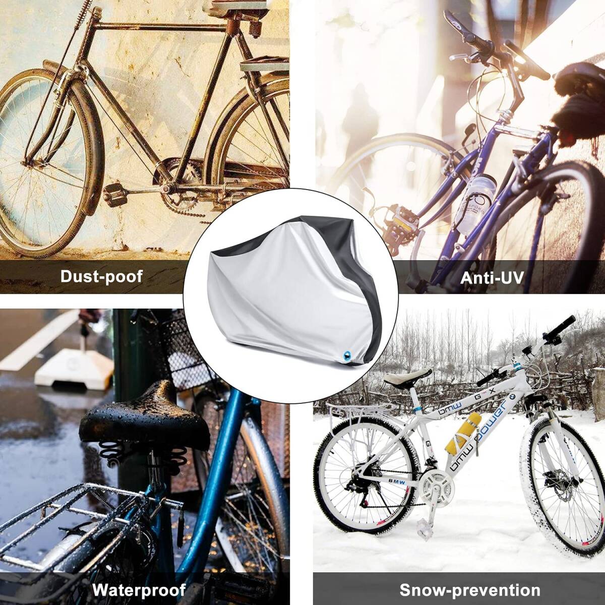 XLサイズ 収納袋付 自転車カバー 防水 厚手 バイクカバー サイクルカバー_画像9