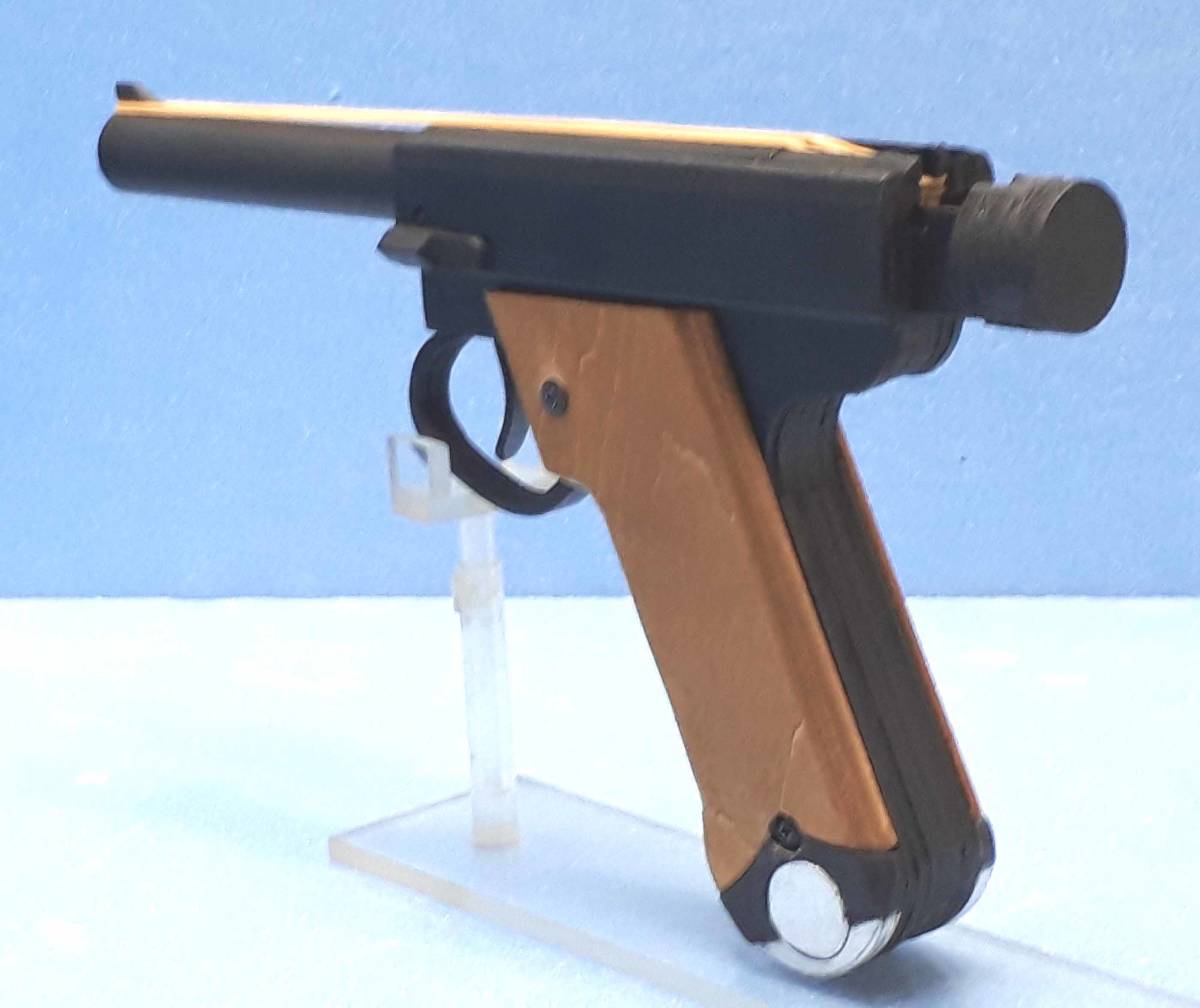 おもちや 手作り 連発式ゴム銃  南部十四年式タイプ コッキングピ－ス一体型の画像6