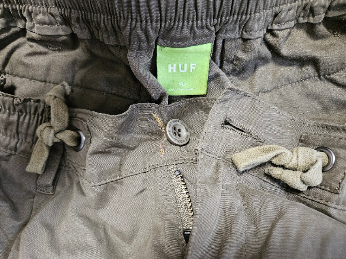 HUF ハフ 2WAY カーゴパンツ XL カーキ メンズ 6 POCKET EASY CARGO PANT 6ポケット イージーパンツ _画像8