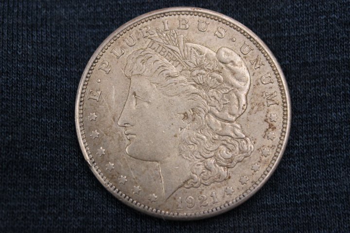 ○コイン(4）アメリカ モルガンダラー 1ドル銀貨 1921年 3枚セット 重量約26.6g 直径 約38mm リバティコインの画像5