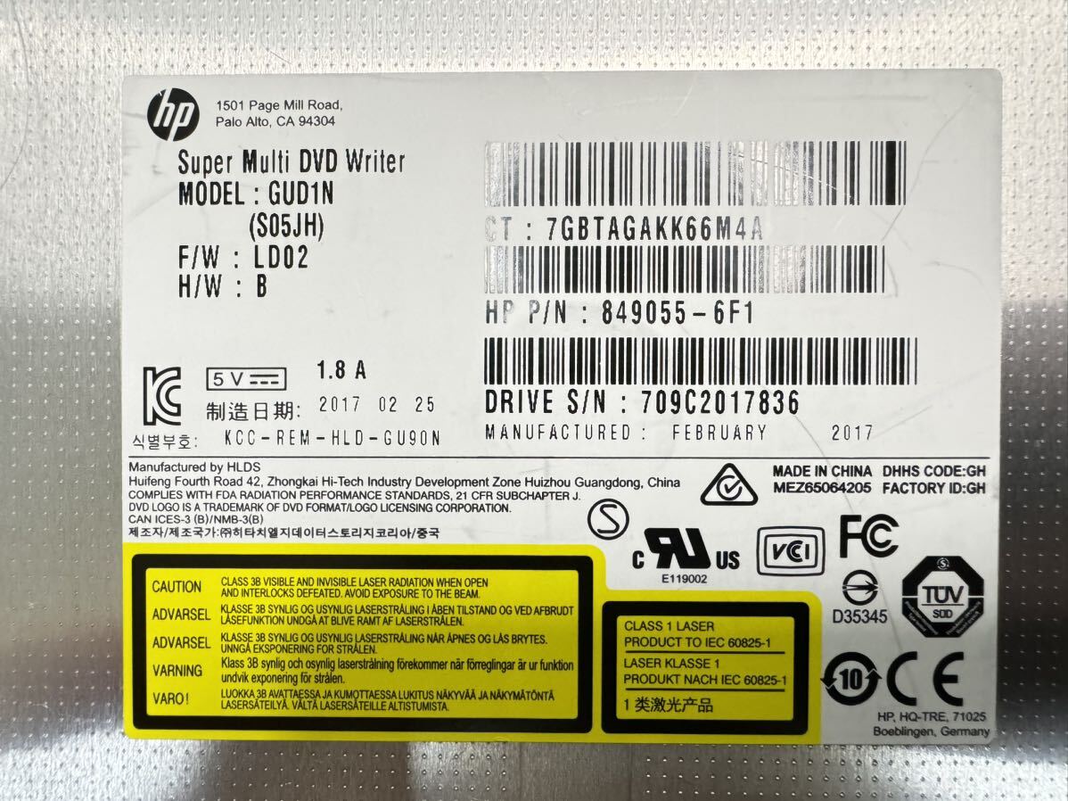 日立LG DVD スーパーマルチドライブ　スリムドライブ　GUD1N 黒ベゼル装着済　M-DISC サポート_画像4