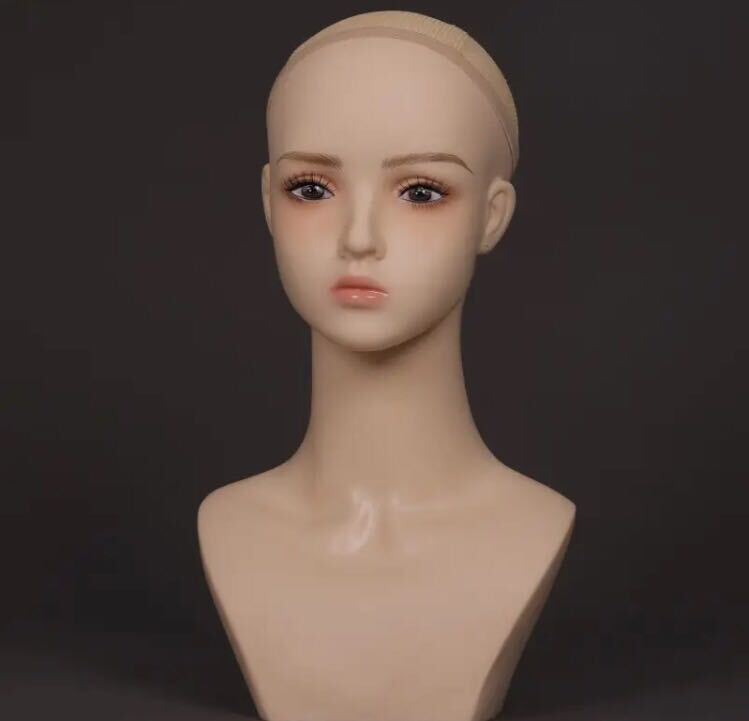 PVCマネキン　本格的ドール　ヘッドモデル　ウィッグ　自由装飾　インテリア　アジア韓国女性　完璧なモデルドール_画像6