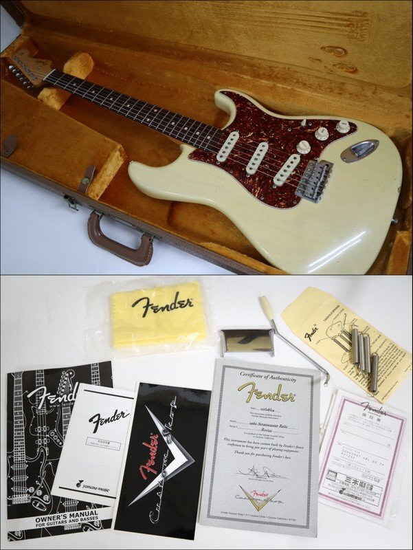 【FENDER】Custom Shop/1960 Stratocaster Relic/2004年製/ホワイト系/HC他付属あり/中古/2u0047の画像3