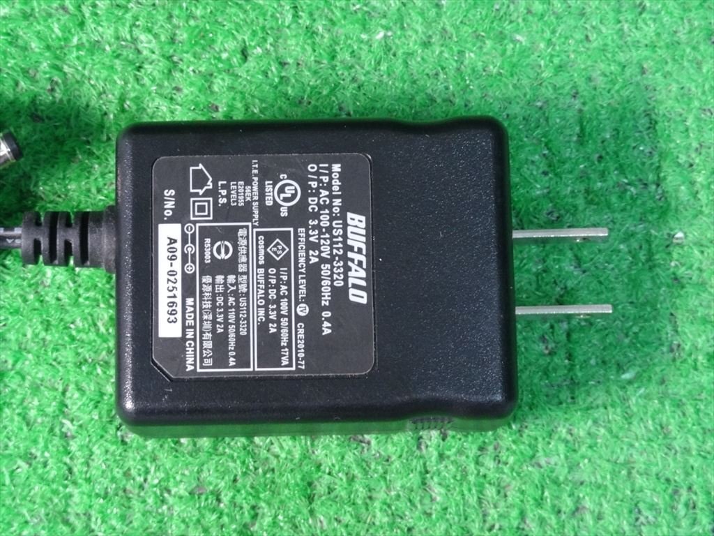 [3277] 中古 BUFFALO US112-3320 ACアダプター DC3.3V 2A 作動未確認 ジャンクの画像2