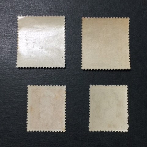 1940/1942年発行記念切手 4種 教育勅語50年2種、シンガポール陥落2種 未使用 NHの画像2
