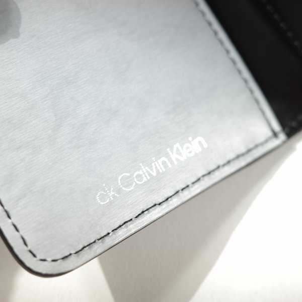 新品1円～★CK CALVIN KLEIN カルバン クライン 箱付き 牛革レザー カード入れ 小銭入れ財布 コインケース ウォレット 黒 本物◆8554◆_画像8