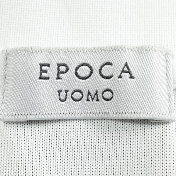 新品1円～★定価2.5万 エポカ ウォモ EPOCA UOMO メンズ 半袖 アクティブメッシュポロシャツ 46 M 白×黒 ドット柄 ラグラン 本物◆8876◆_画像9