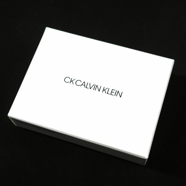 新品1円～★CK CALVIN KLEIN カルバンクライン メンズ 牛革レザー 名刺入れ カードケース 黒 箱付 ポリッシュ プレゼントに♪◆8909◆の画像2