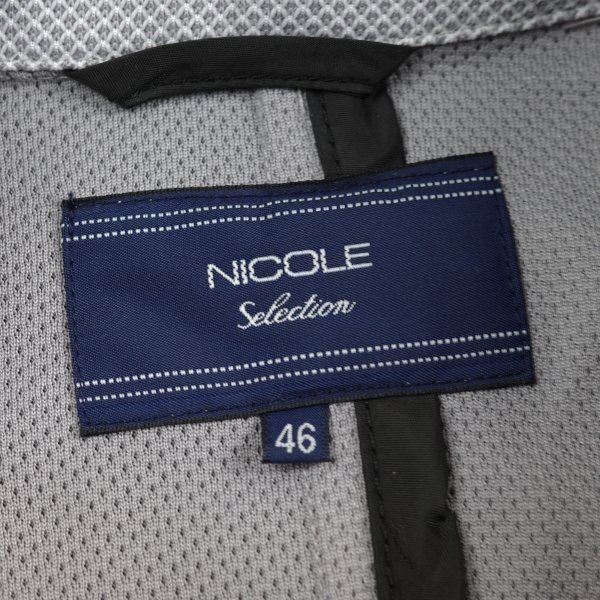 新品1円～★ニコル セレクション NICOLE selection メンズ 吸水速乾 カラミ ワイヤースタンドカラー ジャケット 46 M ブルゾン ◆9204◆_画像9