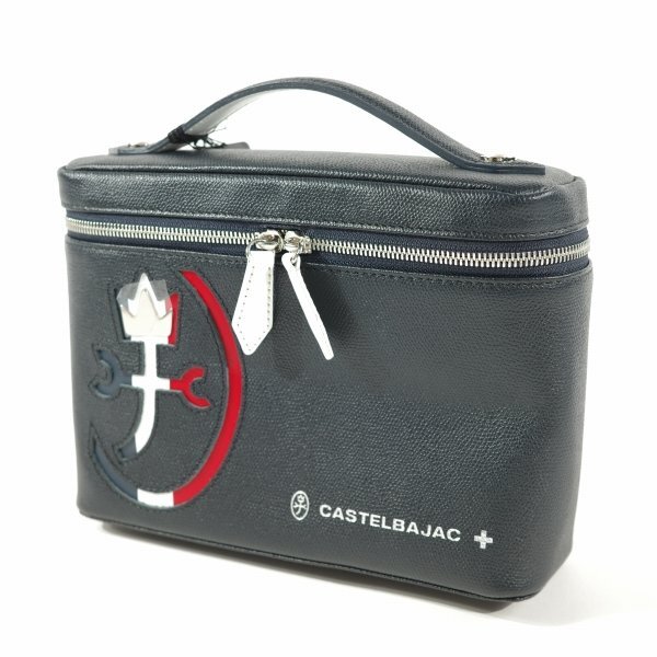 新品1円～★定価2.9万 CASTELBAJAC カステルバジャック メンズ 日本製 牛革レザー バニティバッグ セカンドバッグ 本革 黒 カルネ◆9999◆の画像3