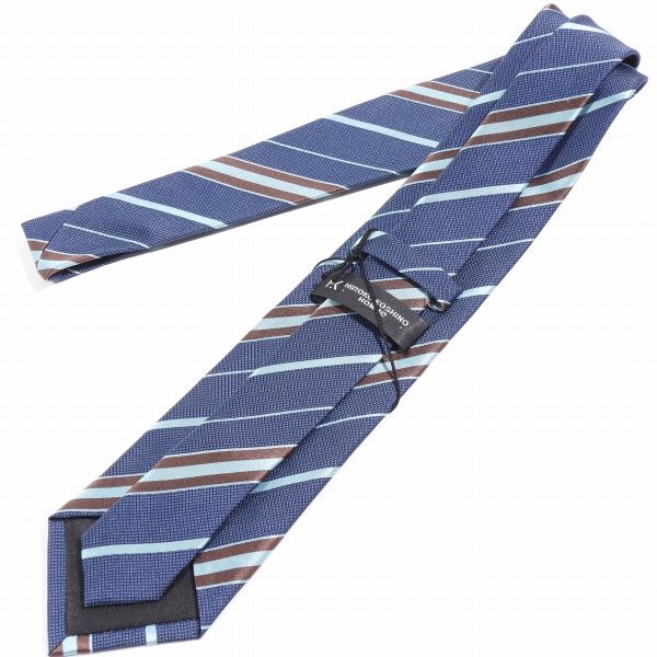  новый товар 1 иен ~*HIROKO KOSHINO Hiroko Koshino высший класс! шелк шелк 100% галстук текстильный узор темно-синий стандартный магазин подлинный товар *1092*