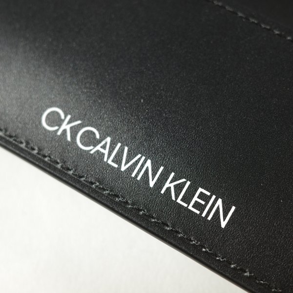 新品1円～★CK CALVIN KLEIN カルバンクライン メンズ 牛革レザー 名刺入れ カードケース 黒 箱付 ポリッシュ プレゼントに♪◆1134◆の画像8